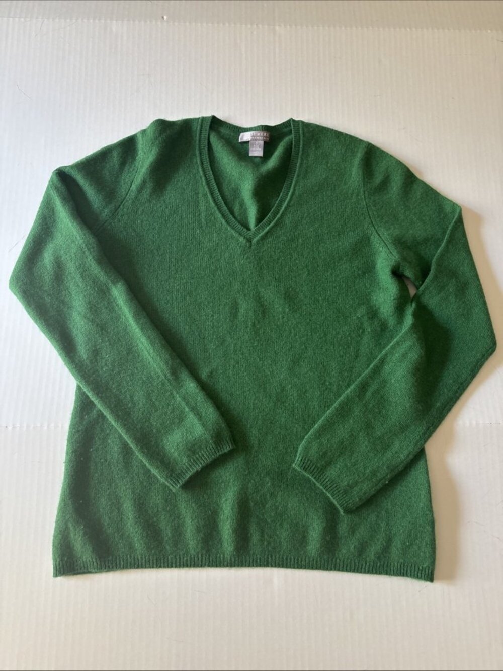 Charter Club Ladies 100% Cashmere Sweater Green Size Small